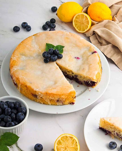 Easy Vegan Blueberry Lemon Cake Recipe