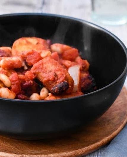 Vegan Cowboy Beans & Potato Bake