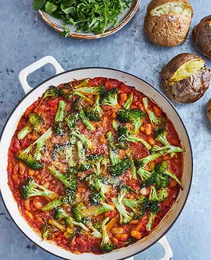 Jacket spuds & homemade beans