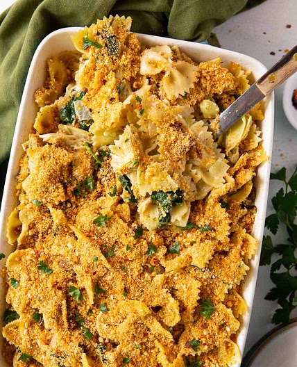 Chicken Florentine Pasta Bake