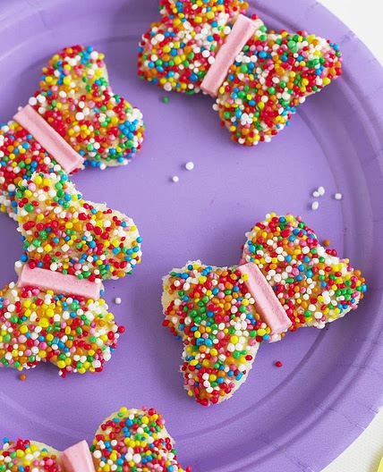 Butterfly fairy bread