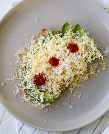 Grated Egg Avocado Toast