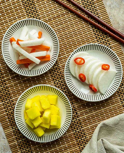 Pickled Daikon Radish - 3 ways