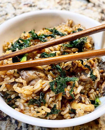 Instant Pot Crispy Kale Rice