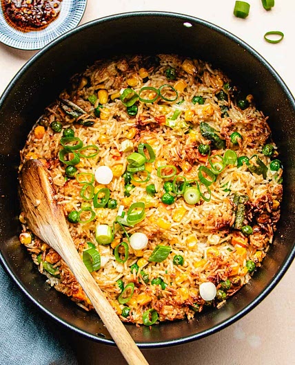 Air fryer fried rice recipe