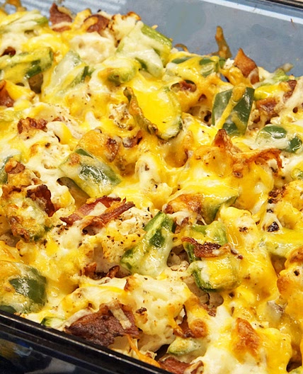 Cauliflower Jalapeno Popper Casserole