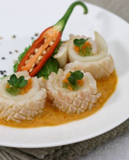 김치드레싱오징어말이