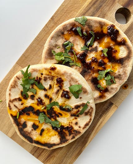 3-Ingredient Cheesy Naan