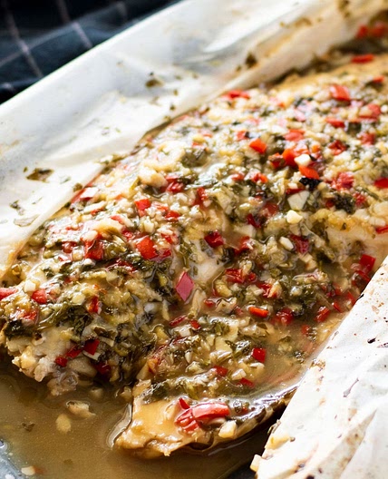 Baked Barramundi Fillet with Thai Sauce