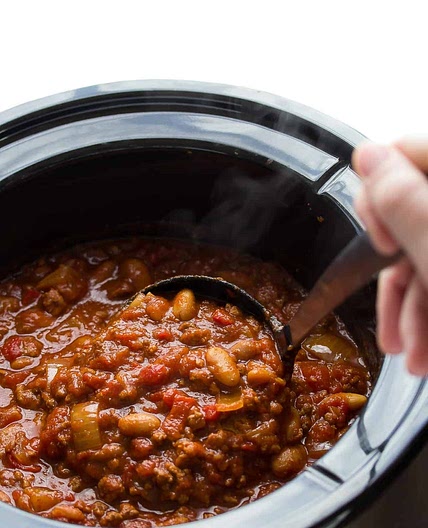 Slow Cooker Roasted Red Pepper Chili