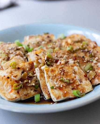 Pan Fried Tofu (With Garlic Soy Sauce)
