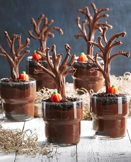 Spooky Forest Pudding Cups