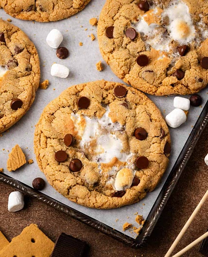 Gluten Free S'mores Chocolate Chip Cookies
