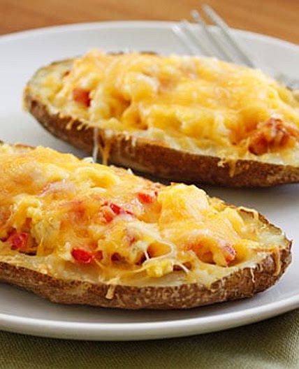 Western Omelet Breakfast Potato Skins