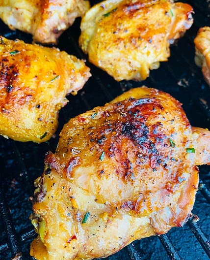 Smoked Lemonade Chicken Thighs