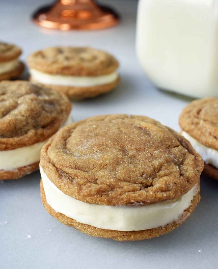 Gingersnap Oreos with Cream Cheese Filling