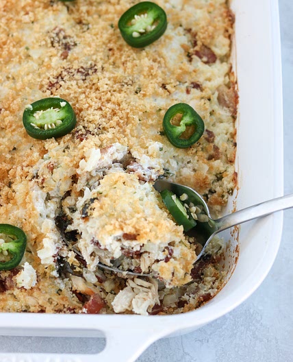 Bacon Jalapeno Popper Chicken Casserole