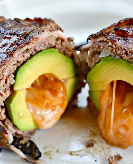 Bacon-Wrapped Avocado Burger Bombs