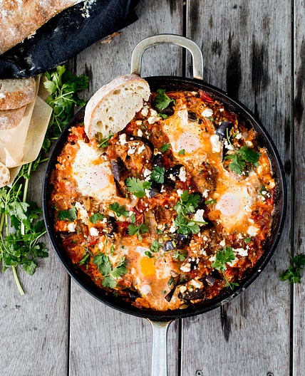 Spiced Eggplant Shakshuka