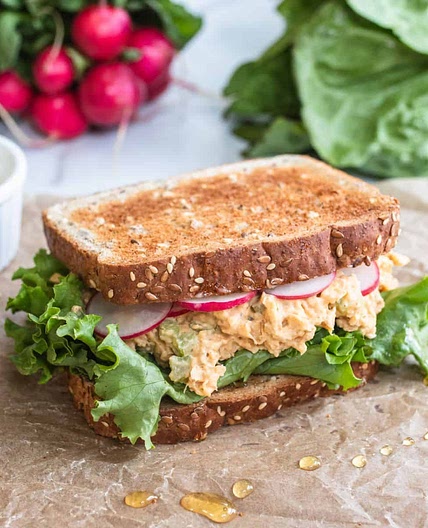 Harissa Chickpea Smash Sandwich