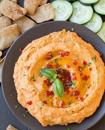 Sun Dried Tomato Basil Hummus