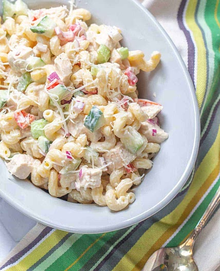 Creamy Balsamic Chicken Pasta Salad
