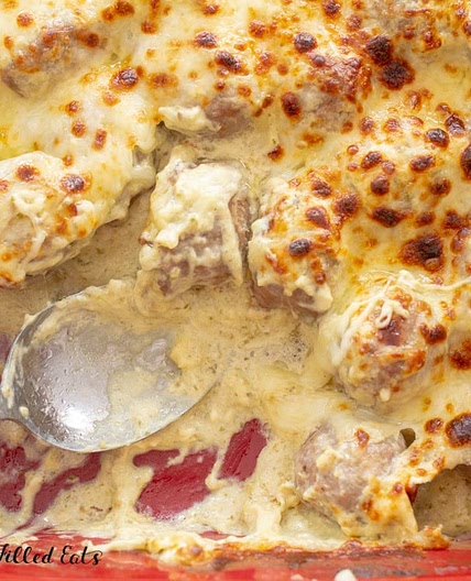 Keto Sausage with Creamy Basil Sauce