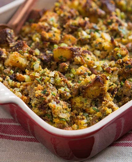 Southern Cornbread Dressing With Oysters and Sausage Recipe
