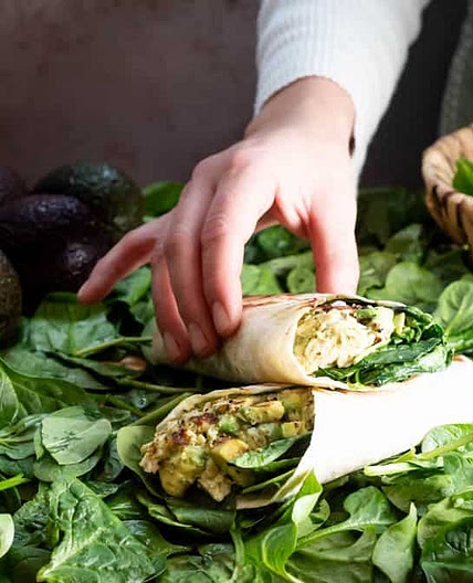 Easy Chicken Spinach Wraps - With Leftover Chicken