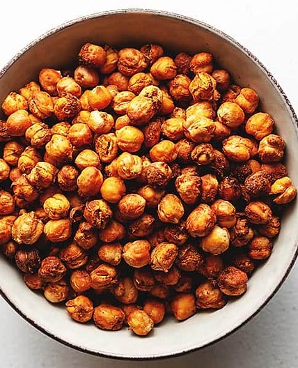 Crispy Chili-Lime Spiced Air Fryer Chickpeas