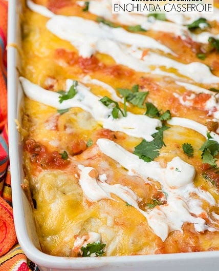 Christmas Breakfast Enchilada Casserole