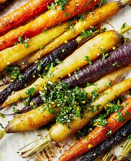 Roasted Rainbow Carrots