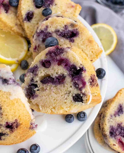 Gluten Free Blueberry Lemon Pound Cake