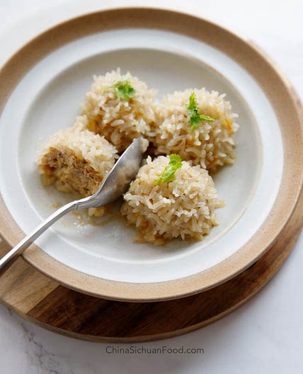 Steamed Meatballs With Sticky Rice (Pearl Balls)