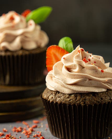 Chocolate Strawberry Cupcakes