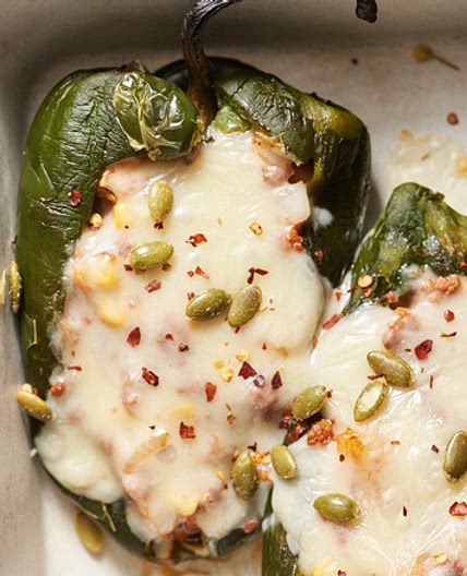 Picadillo-Stuffed Poblano Peppers Recipe