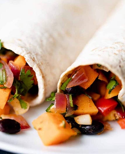 Black Bean Sweet Potato Burritos