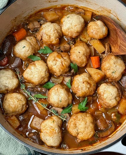 Vegan Stew And Dumplings
