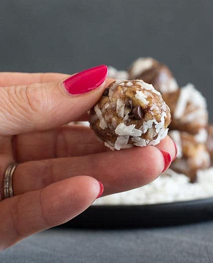 Low FODMAP Almond Joy Energy Bites