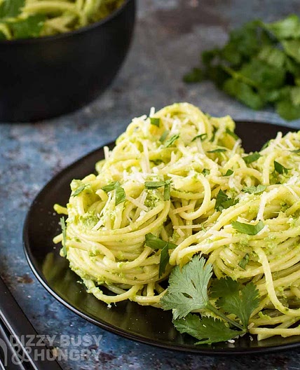 Green Spaghetti (With Creamy Poblano Pepper Sauce)