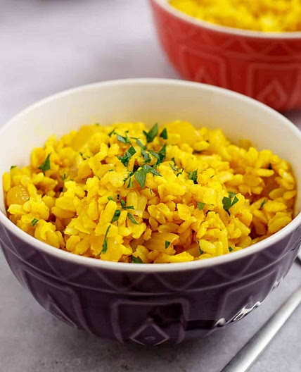 Mediterranean Yellow Rice With Brown Basmati