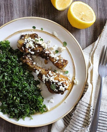 Slow Cooker Lemon Feta Drumsticks