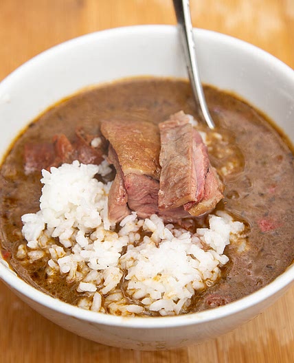 Wild Duck Gumbo with Crispy Duck Breasts Recipe - Andrew Zimmern