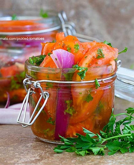 Summer Pickled Tomatoes