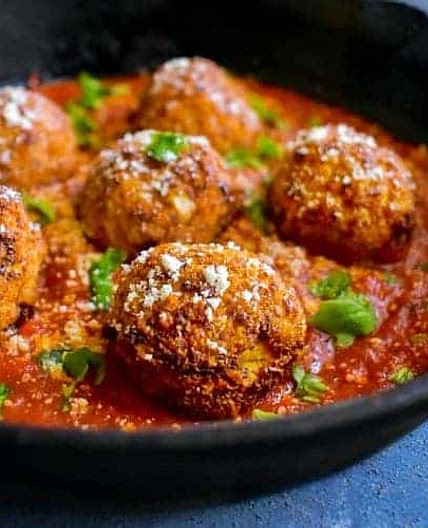 Cauliflower Meatballs in Marinara Sauce
