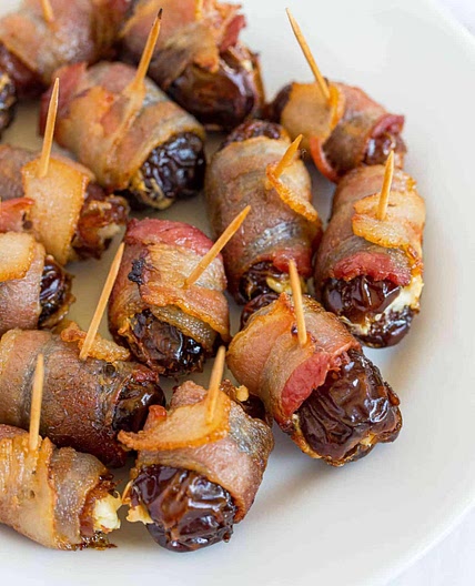 Bacon Wrapped Dates with Cream Cheese