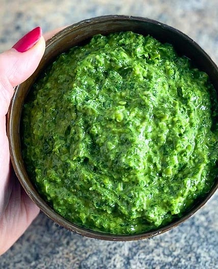 Vegan Low FODMAP Kale Pesto