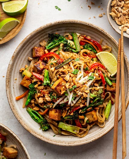 Healthier vegan pad thai