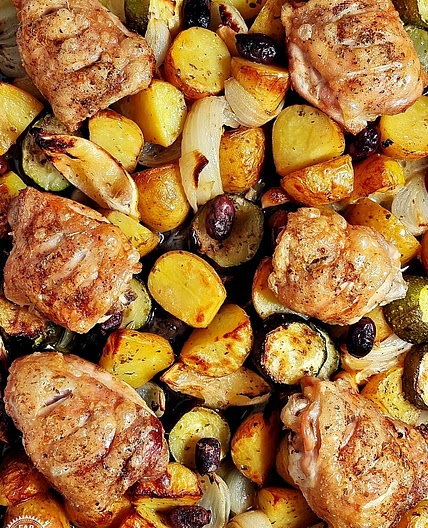 Easy Greek Chicken and Potatoes