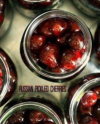 Russian Pickled Cherries